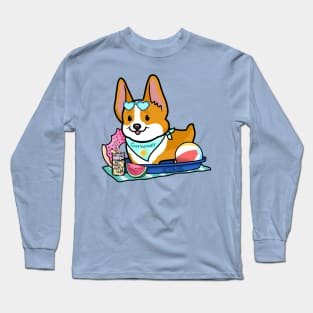 Summer Corgi Long Sleeve T-Shirt